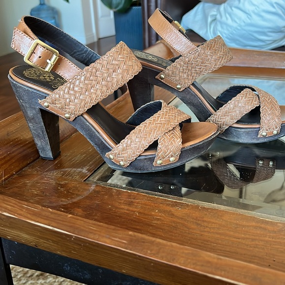 Vince Camuto Braided Leather Heels - Picture 3 of 8